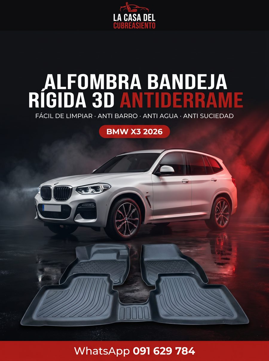 Alfombra Bmw X3 2026  Bandeja 3d Negro