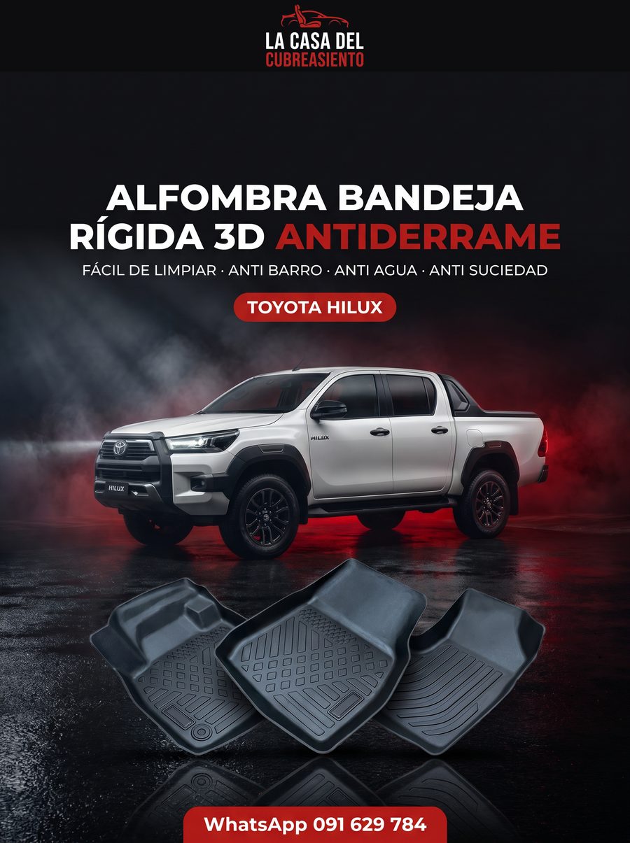Alfombra Toyota Hilux  Vigo Bandeja 2005-2015 Negro